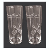 James Squire Malt Shovel 2 x Tapered Beer Glasses 320ml + Embroidered Cap BNWOB