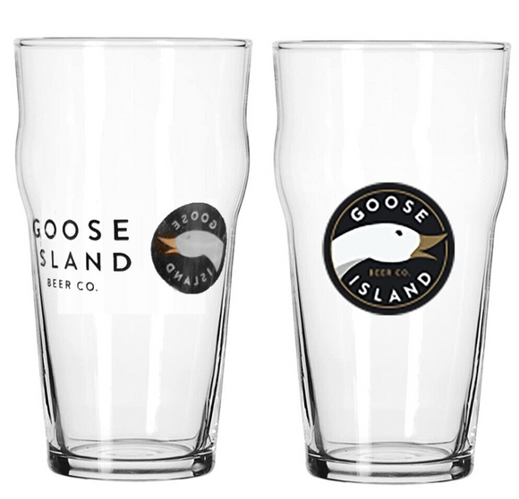 GOOSE ISLAND BEER 2 x Pint Glasses 585ml BNWOB MAN CAVE CHICAGO USA BREWERY