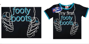 AFL PORT POWER ADELAIDE TODDLERS T shirt Size: 2 Aussie Rules MY 1ST FOOTY BOOTS