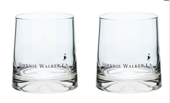 Johnnie Walker Black Label Tapered  Round Tumbler Glasses BNWOB  MAN CAVE SCOT