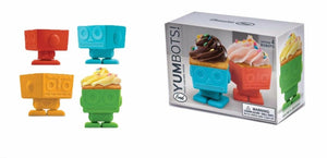 Fred & Friends YUMBOTS Robot Baking Cups, Set of 4 BNIB Silicone Cupcakes KIDS
