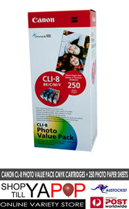 CANON Genuine CLI-8 Value Pack+GP501 Photo Paper for IP4200/IP5200R/MP500/MX850