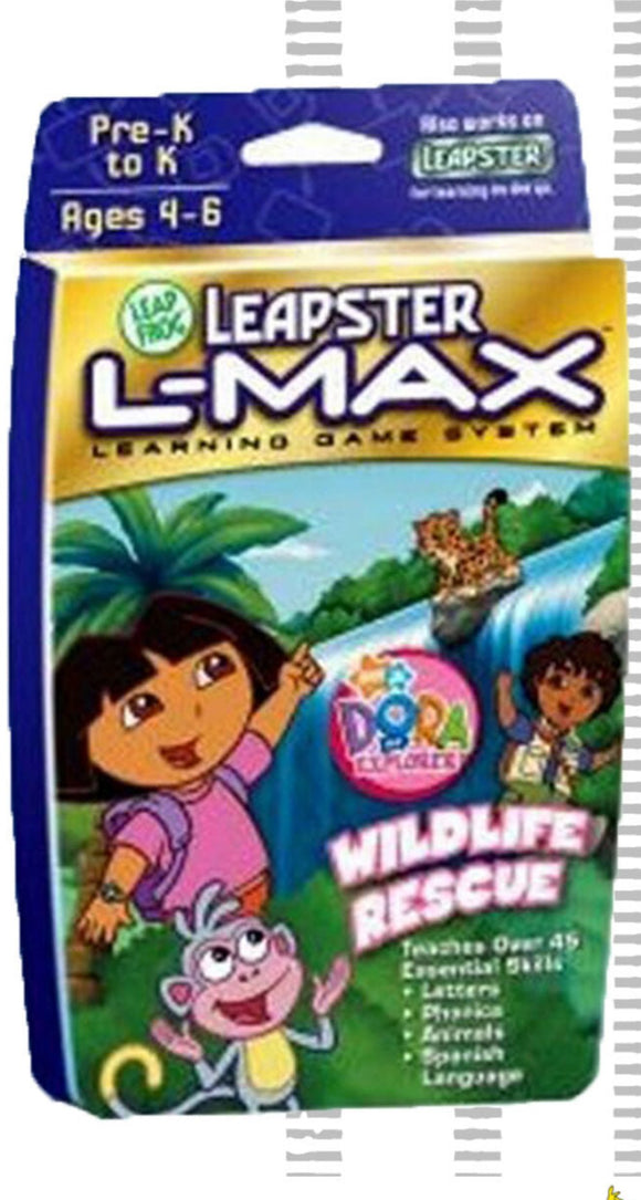 LeapFrog Leapster L-Max Educational Game Dora the Explorer Wildlife Rescue BNIB