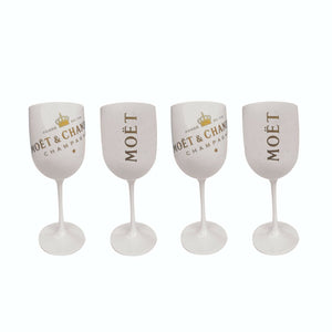 Moet & Chandon 4 x Large Plastic Champagne Goblet Glasses 460ml BNWOB Bubbles