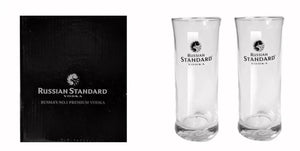 Russian Standard  Vodka Highball Glasses x 2 BNIB Gift boxed  280mls Party