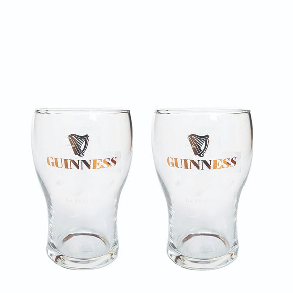 GUINNESS 2 x  Washington Tulip Glasses 520ml MAN CAVE IRELAMD MAD FOR CANS