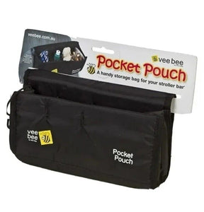 VEEBEE POCKET POUCH UNIVERSAL FOR FRONT BAR BNWT BLACK HOLD DRINKS SNACKS TOYS