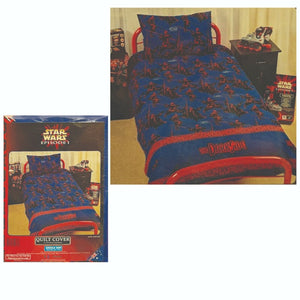 Starw Wars Vintage Late 90's Darth Maul Single Quilt Cover Bed Set BNWT