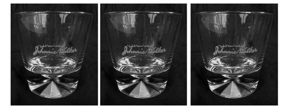 Johnnie Walker 3 x Estate Series 2015 Rock Glasses Etched Signature CAVE BNWOB