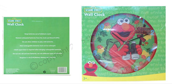Sesame Street Elmo Graphic Wall Clock 18cm diameter brand new sealed Kids