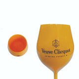 VEUVE CLICQUOT French Champagne 4 x Plastic TULIP GLASSES 160ml Bubbles Bar