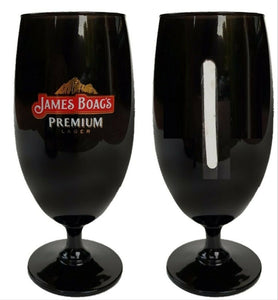 James Boag's  Premium 2 Black LTD EDTION Tulip Beer Glasses 330ml BNIB MAN CAVE