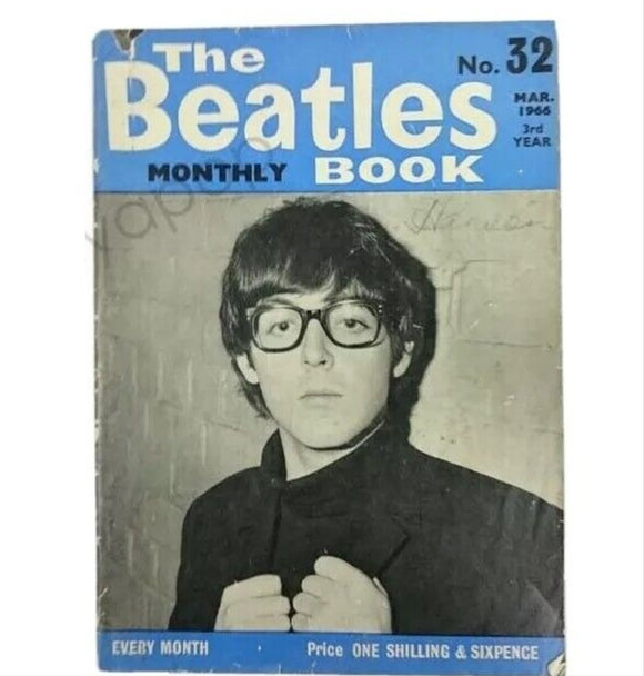 THE BEATLES MONTHLY BOOK March 1966 # 32 Ex'Condition Black & White Legends Rare