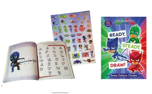PJ MASKS READY STEADY DRAW 100 PAGE ACTIVITY BOOK + OVER 50 STICKERS BRAND NEW
