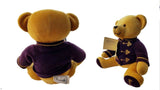 HARRODS CHRISTMAS NURSERY 10" BEAR 7 - 2000 Embroidered logo Gold and Purple