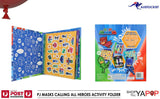 Pj Masks Calling All Heroes Activity Folder BNWT A Story, stickers, boardgame...