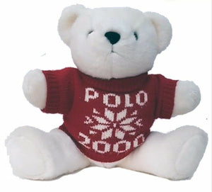RALPH LAUREN POLO MILLENNIAL TEDDY BEAR 2000 TEDDY BEAR WHITE 15" MINT CON