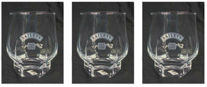 Baileys Irish Cream 3 x Hexagon Etched Tumbler Glasses BNWT MAN CAVE BRA BAR