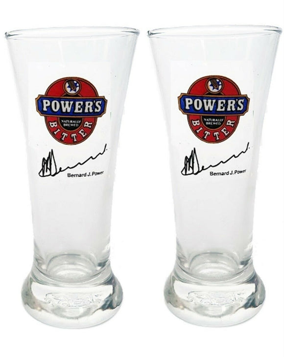 Powers Beer Stein 2 SKOL Middy Beer Glasses Vintage 1990's 285ml Mint Co Unused