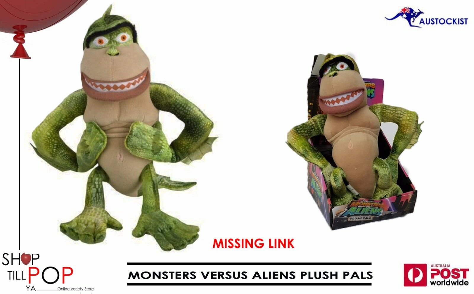 MONSTERS VERSUS ALIENS PLUSH PALS MISSING LINK OR B.P.B BNIB DREAMWORK –  shoptillyapop.com