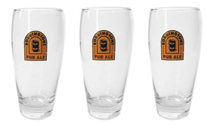 Boddingtons PUB ALE  3 x  2/3 Pint Beer Glasses 400ml  BNWOB Man Cave UK CREAMY
