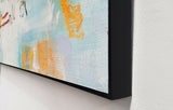 EMBER PAINTING OIL ON CANVAS WITH BLACK POWDER COATED FRAME HAND PAINTED BNIB