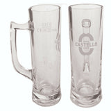 CASTELLO 2 x SKINNY BEER TANKARDS 320ml Made for bottles BNWOB ITALY MAN CAVE