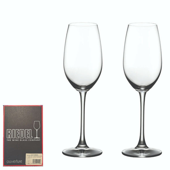 RIEDEL OVERTURE CHAMPAGNE GLASSES 2 x PACK NON LEAD CRYSTAL 260ml BNIB BUBBLES