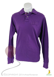 The Fresh Brand - Paris LS Polo Shirt Purple Mens Small BNWT Free Postage