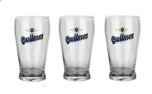 Quilmes Cervecería 3 x FAT  Beer Glasses 420ml BNWOB Argentina MAN CAVE
