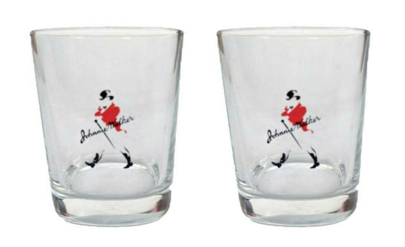 Johnnie Walker Red Scotch Whisky Walking Man Glasses BNWOB man cave ecosse