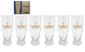 San Miguel Boxed 6 x  Beer Glasses 300ml Philippines  BNIB MAN CAVE Philippines