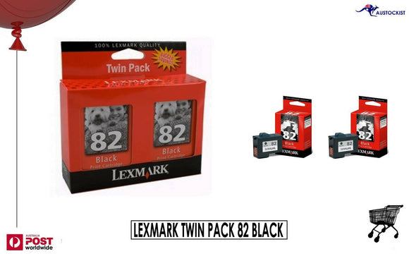 LEXMARK TWIN PACK INK CARTRIDGES 82 Black BNIB Computer Printer Images