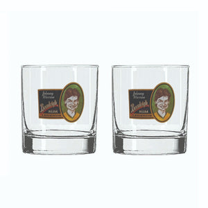 Beenleigh Rum 2 Vintage Legends JOHNNY WARREN Glasses RUGBY LEAGUE KANGAROOS