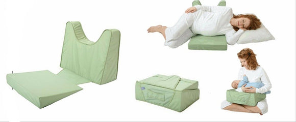 Leachco Back N Shape Adjustable Maternity Pillow Set BNIB Sage Baby Nursery Slee