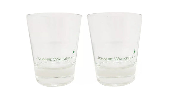 Johnnie Walker Green Label malt Whisky 2 x Tumbler Glasses BNWOB  MAN CAVE RARE