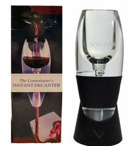 THE CONNOISSEUR’S INSTANT DECANTER RED WINE AERATOR + STAND & TRAVEL BAG BNIB