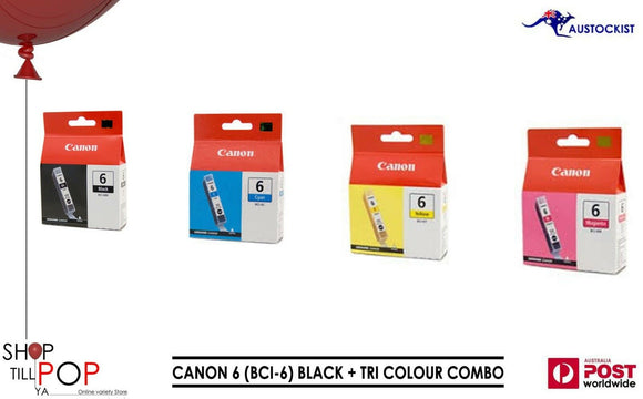CANON CLI-6 BC-6 TRI PACK COLOUR + BLACK COMBO CMYK PRINTER INK CARTRIDGES BNIB