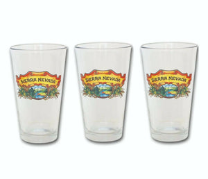 Sierra Nevada Beer California 2 x Tapered Pint Glasses 500ml BNWOB Man Cave USA